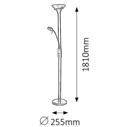 Rabalux - Stmívatelná stojací lampa 1xR7s/230W + 1xG9/40W