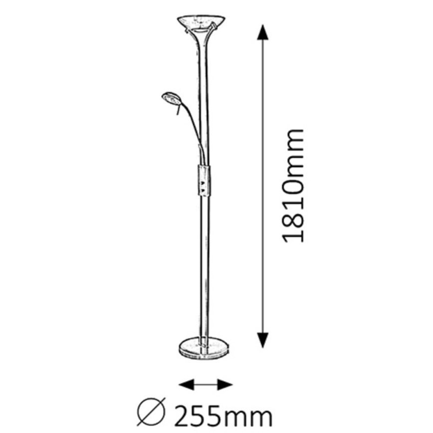 Rabalux - Stmívatelná stojací lampa 1xR7s/230W + 1xG9/40W