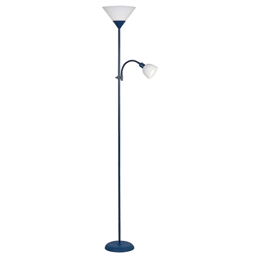 Rabalux - Stojací lampa 1xE27/100W+1xE14/25W/230V modrá/bílá