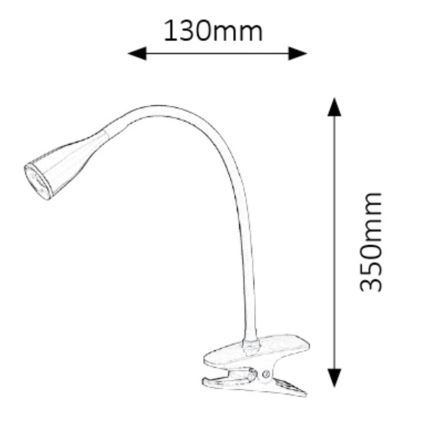 Rabalux - LED Stolní lampa s klipem 1xLED/4,5W/230V