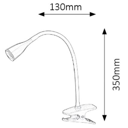 Rabalux - LED Stolní lampa s klipem 1xLED/4,5W/230V