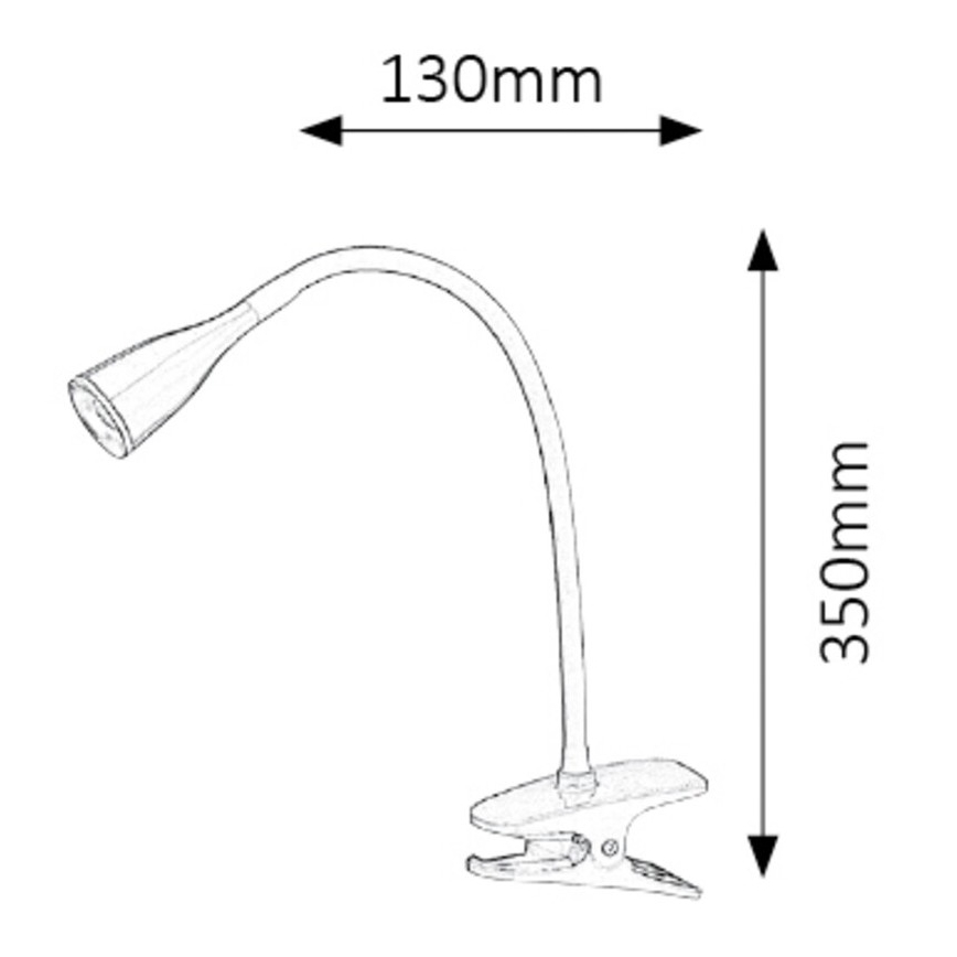 Rabalux - LED Stolní lampa s klipem 1xLED/4,5W/230V