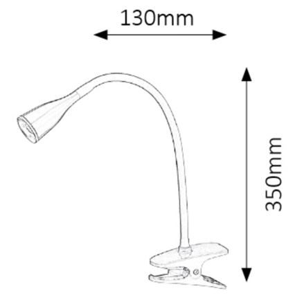 Rabalux - LED Stolní lampa s klipem 1xLED/4,5W/230V