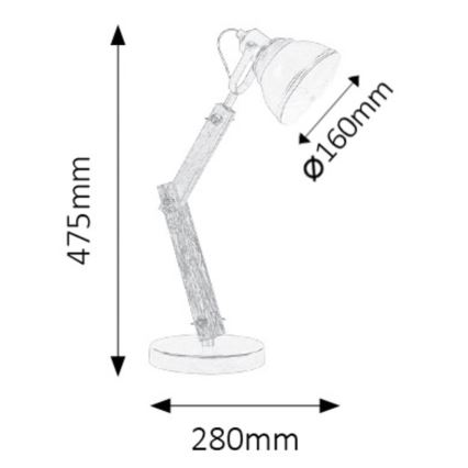 Rabalux - Stolní lampa 1xE14/15W/230V černá