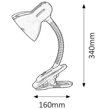 Rabalux - Lampa s klipem 1xE27/40W/230V