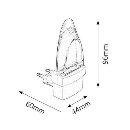 Rabalux 4657 - LED lampička do zásuvky PARIS 1xLED/0,5W/230V