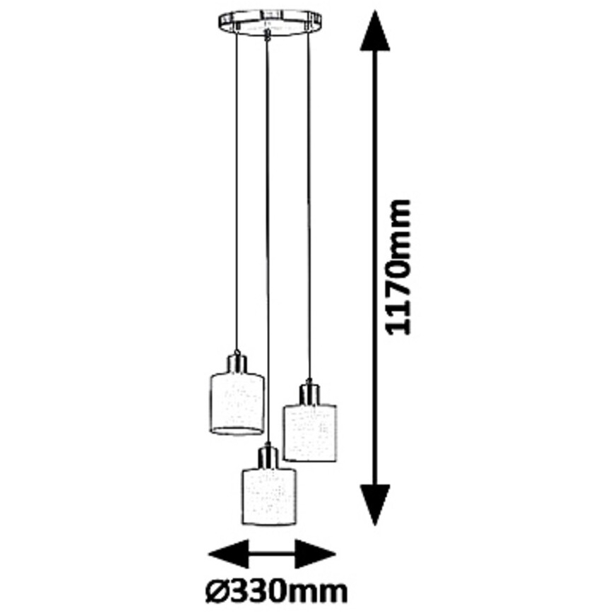 Rabalux - Lustr na lanku 3xE14/25W/230V