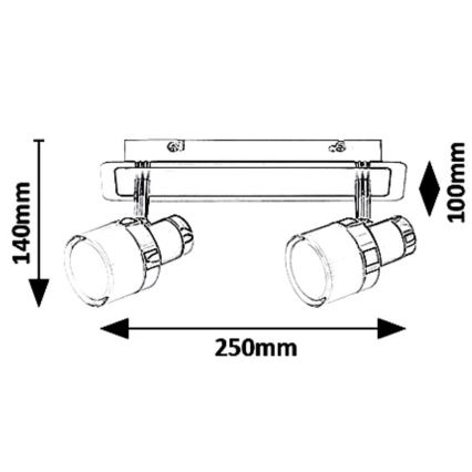 Rabalux 5022 - LED Bodové svítidlo HAROLD 2xLED/5W/230V IP44