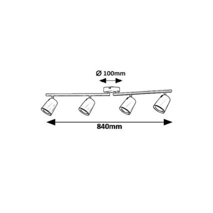 Rabalux - LED Bodové svítidlo SOLANGE 4xLED/6W/230V