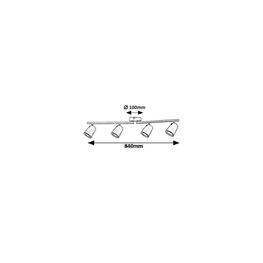 Rabalux - LED Bodové svítidlo SOLANGE 4xLED/6W/230V
