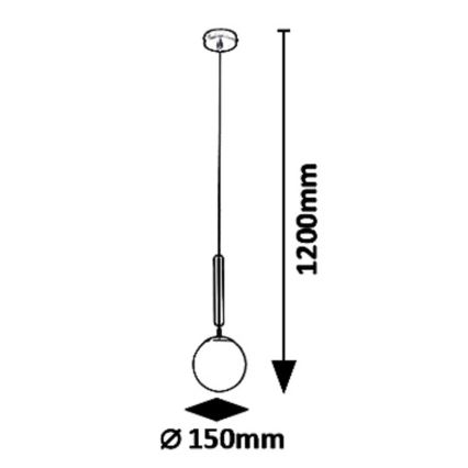 Rabalux - Lustr na lanku 1xE14/9W/230V