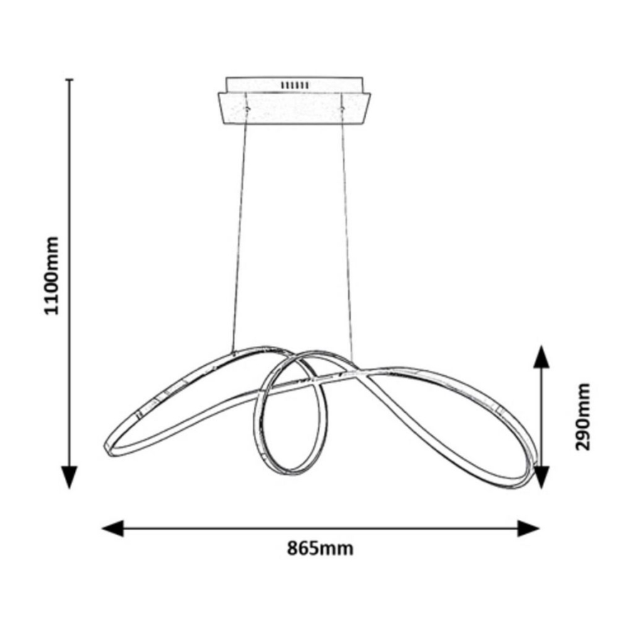 Rabalux - LED Lustr na lanku LED/38W/230V