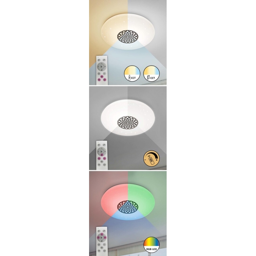 Rabalux - LED RGB Stmívatelné stropní svítidlo LED/40W/230V 3000-6500K Wi-Fi Tuya pr. 60 cm + dálkové ovládání