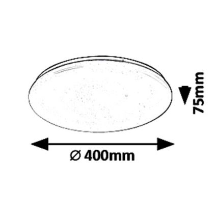 Rabalux - LED Stmívatelné stropní svítidlo LED/36W/230V + dálkové ovládání 3000K - 6500K