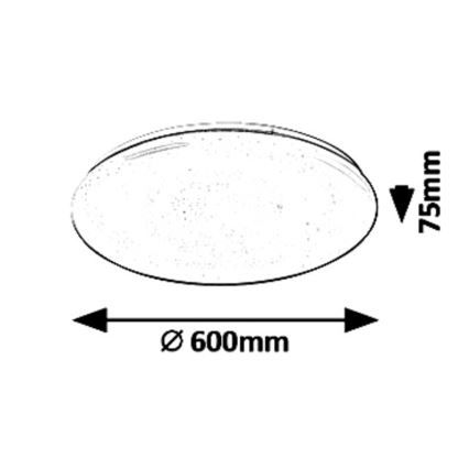 Rabalux - LED Stmívatelné stropní svítidlo LED/60W/230V + DO