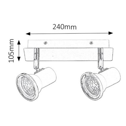 Rabalux - LED Koupelnové bodové svítidlo 2xGU10/4,5W/230V IP44