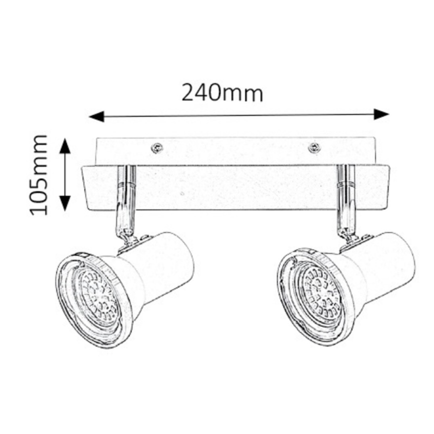 Rabalux - LED Koupelnové bodové svítidlo 2xGU10/4,5W/230V IP44