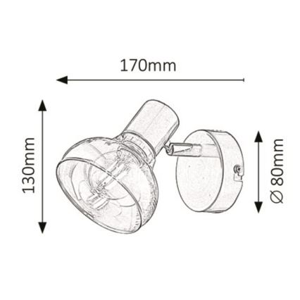 Rabalux - Nástěnné svítidlo 1xE14/40W/230V lesklý chrom