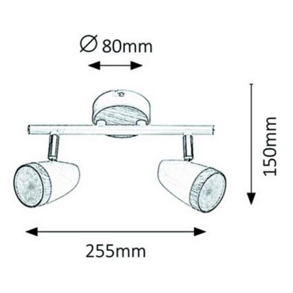 Rabalux - LED Bodové svítidlo 2xLED/4W/230V