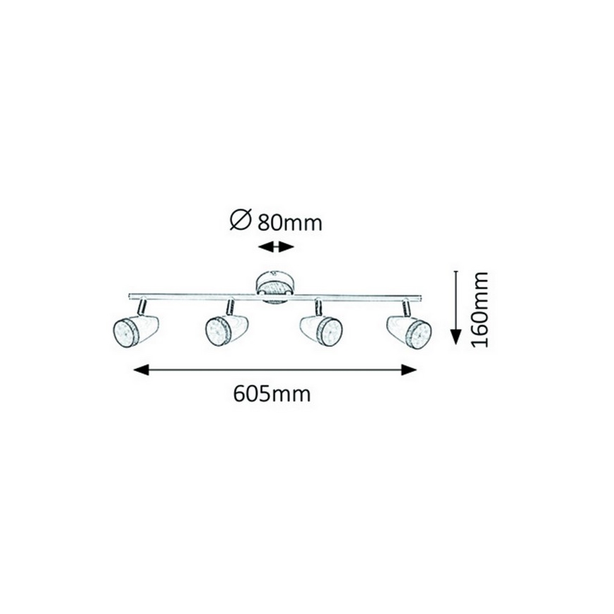Rabalux - LED Bodové svítidlo 4xLED/4W/230V