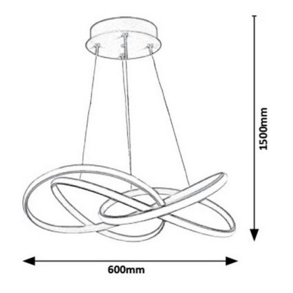 Rabalux - LED Lustr na lanku LED/40W/230V