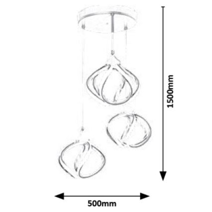 Rabalux - LED Lustr na lanku LED/50W/230V