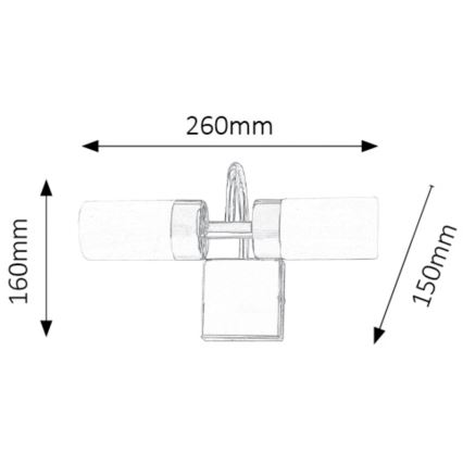 Rabalux - LED Koupelnové osvětlení zrcadla 2xLED/4W/230V IP44