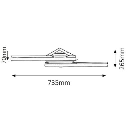 Rabalux - LED Nástěnné koupelnové svítidlo 2xLED/12W IP44