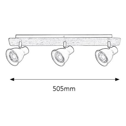 Rabalux - Bodové svítidlo 3xGU10/35W/230V