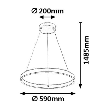 Rabalux 6299 - LED Stmívatelný lustr na lanku OTHELLO LED/36W/230V + DO