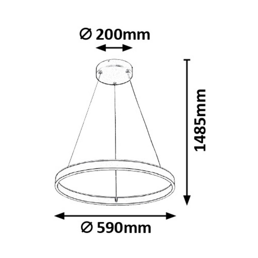 Rabalux - LED Stmívatelný lustr na lanku LED/36W/230V + dálkové ovládání