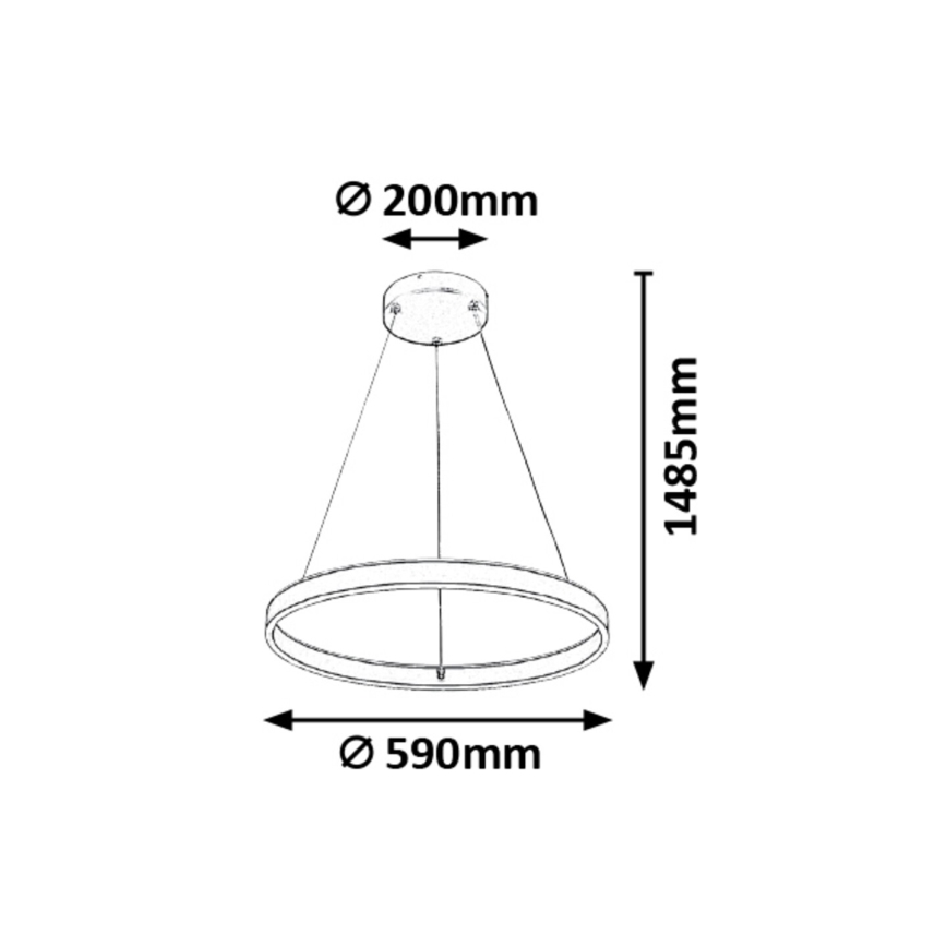 Rabalux - LED Stmívatelný lustr na lanku LED/36W/230V + dálkové ovládání