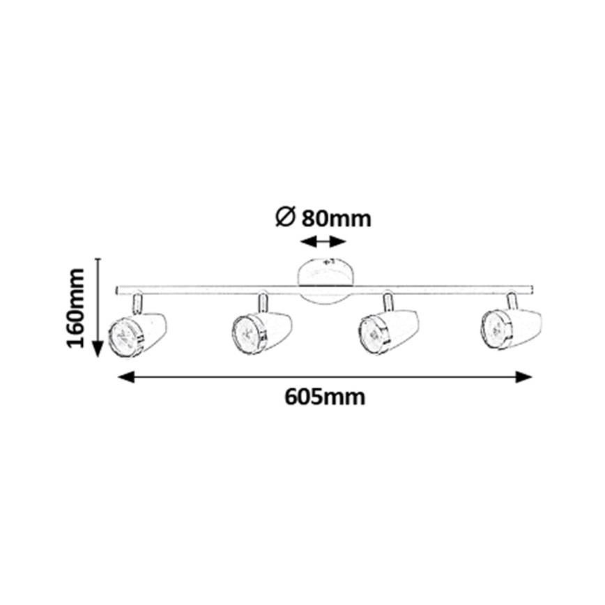Rabalux - LED Bodové svítidlo 4xLED/4W/230V