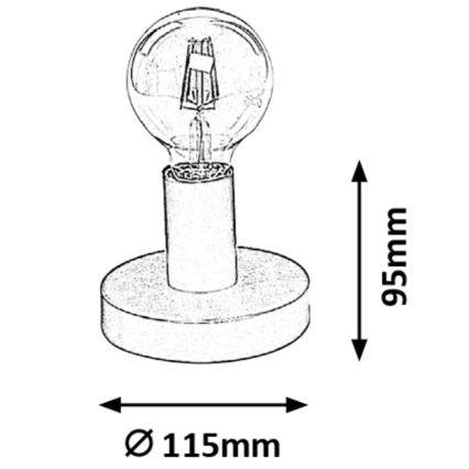 Rabalux - Stolní lampa 1xE27/60W/230V