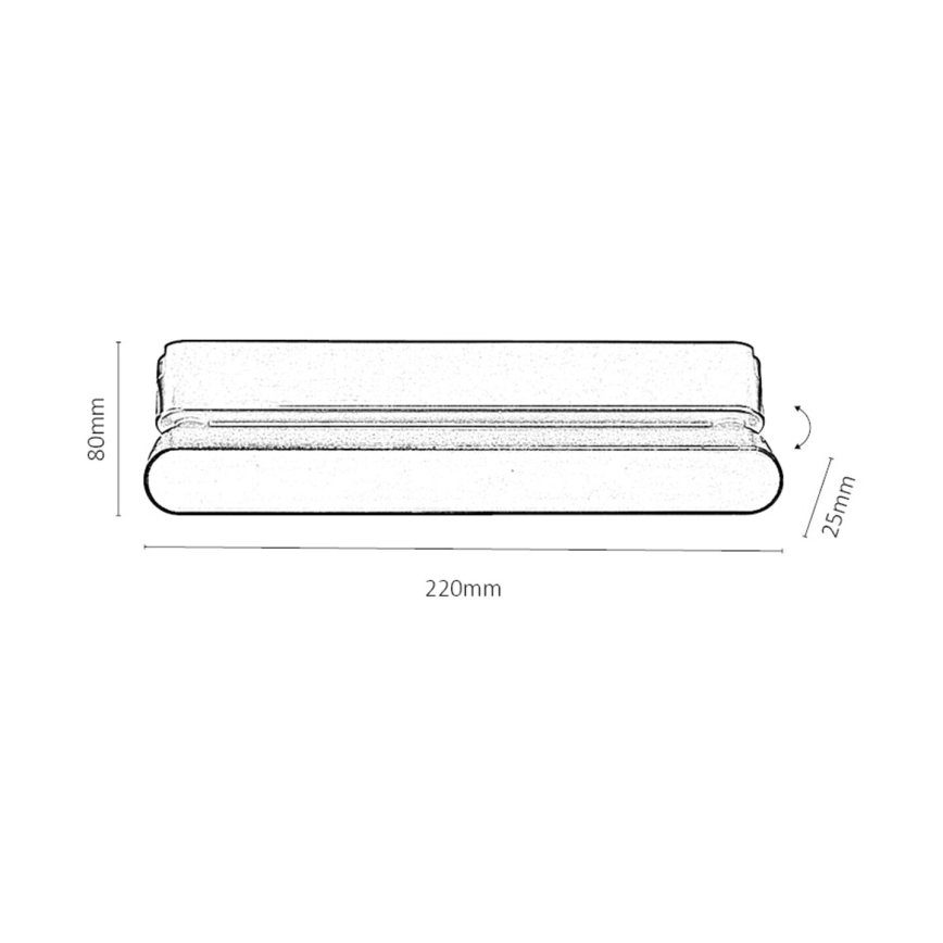 Rabalux - LED Stropní svítidlo do 1-fázového lištového systému LED/12W/24V 3000K 22 cm černá
