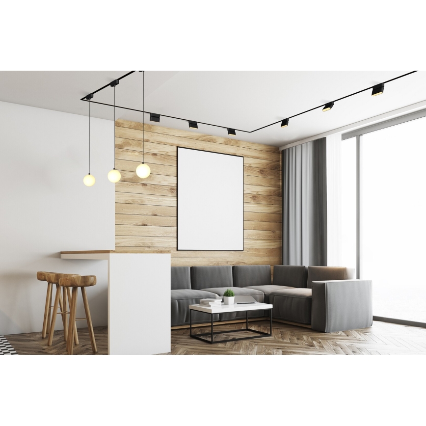 Rabalux - LED Lustr na lanku do 1-fázového lištového systému LED/5W/230V 3000K černá