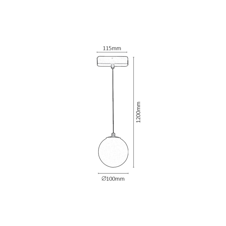 Rabalux - LED Lustr na lanku do 1-fázového lištového systému LED/5W/230V 3000K černá
