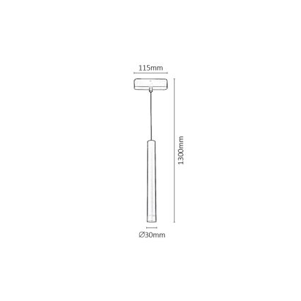 Rabalux - LED Lustr na lanku do 1-fázového lištového systému LED/5W/230V 3000K černá