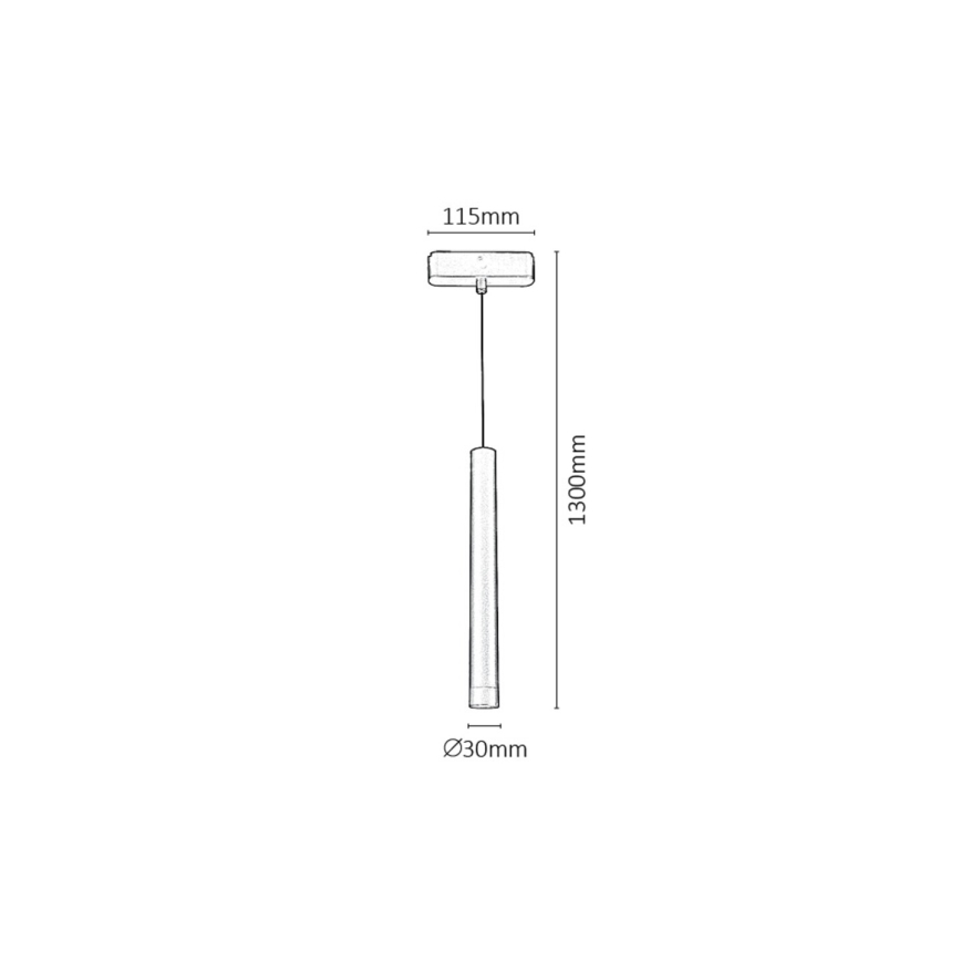 Rabalux - LED Lustr na lanku do 1-fázového lištového systému LED/5W/230V 3000K černá