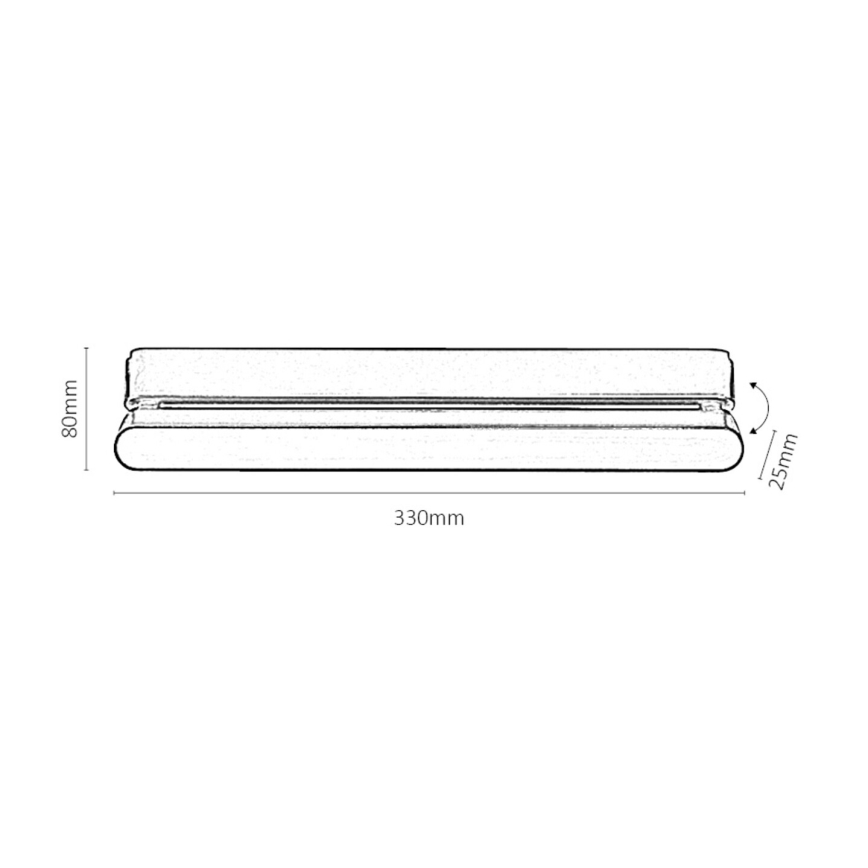 Rabalux - LED Stropní svítidlo do 1-fázového lištového systému LED/16W/24V 4000K 33 cm černá