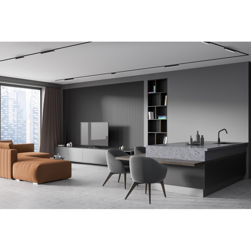 Rabalux - LED Stmívatelné stropní svítidlo do 1-fázového lištového systému LED/16W/24V 2700-5500K Wi-Fi Tuya 33 cm černá