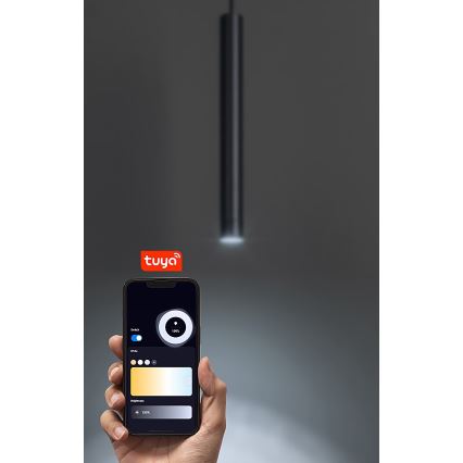 Rabalux - LED Stmívatelný lustr na lanku do 1-fázového lištového systému LED/5W/24V 2700-5500K Wi-Fi Tuya černá
