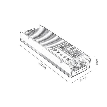 Rabalux - Zapuštěný napájecí zdroj pro svítidla v lištovém systému 100W/230V