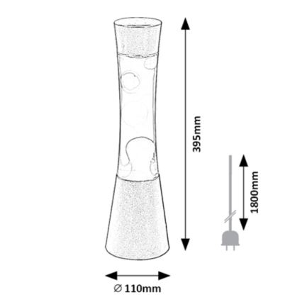 Rabalux  - Lávová lampa 1xGY6,35/20W/230V růžová