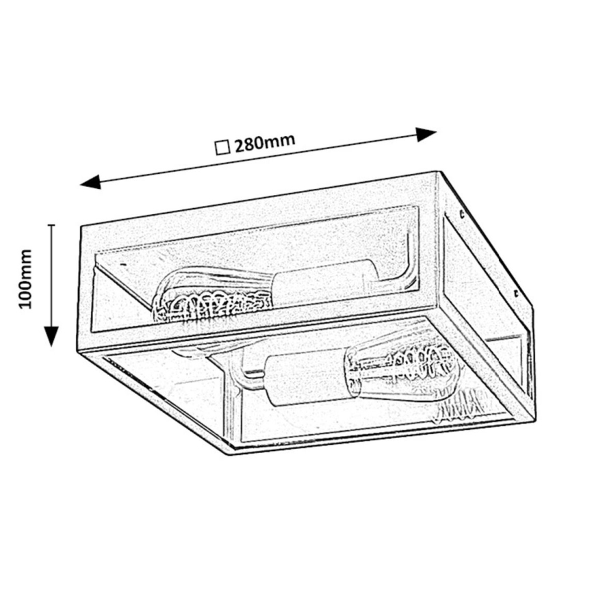 Rabalux - Venkovní stropní svítidlo 2xE27/60W/230V IP23