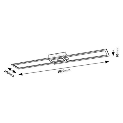 Rabalux - LED Stmívatelné stropní svítidlo LED/38W/230V 3000-6500K Wi-Fi Tuya + dálkové ovládání