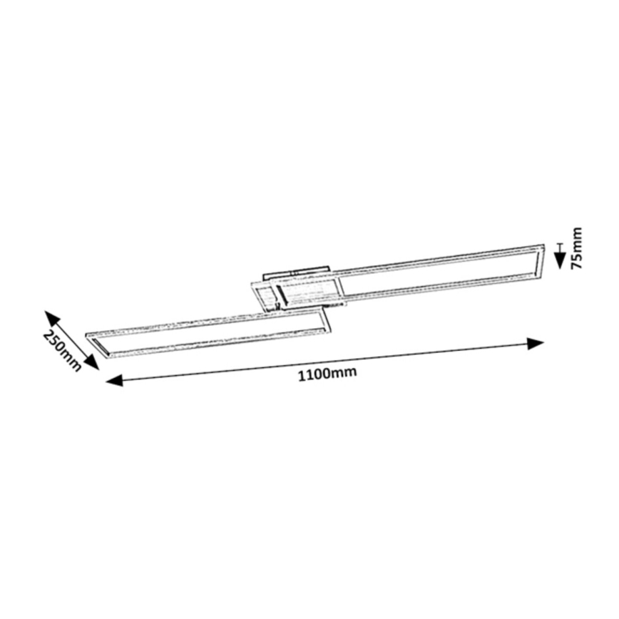 Rabalux - LED Stmívatelné stropní svítidlo LED/40W/230V 2700-6500K Wi-Fi Tuya matný chrom + dálkové ovládání