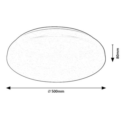 Rabalux - LED RGB Stmívatelné stropní svítidlo LED/48W/230V Wi-Fi Tuya 3000-6500K 50 cm