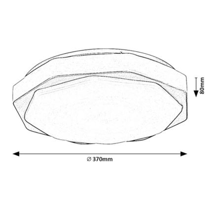 Rabalux - LED Stmívatelné stropní svítidlo LED/18W/230V 3000K/4000K/6000K + dálkové ovládání