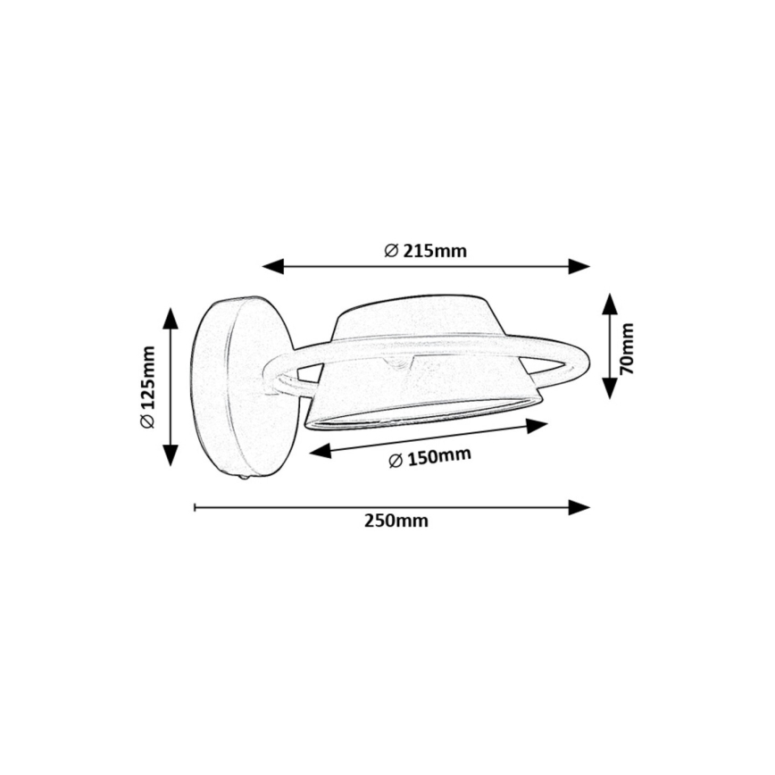 Rabalux - LED Nástěnné svítidlo LED/6W/230V 3000K černá